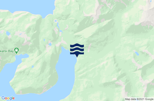 Mappa delle maree di Sullivan Bay, Canada