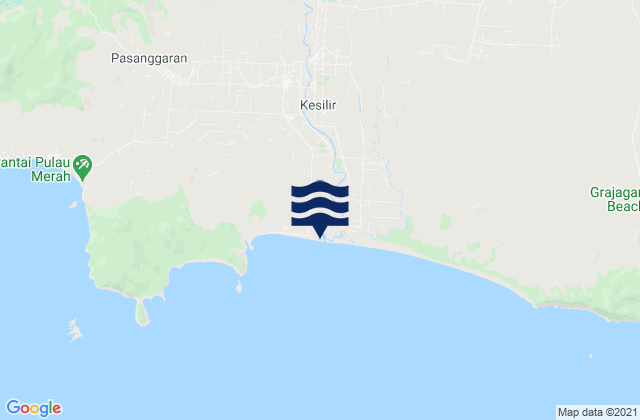 Mappa delle maree di Sumberbening, Indonesia