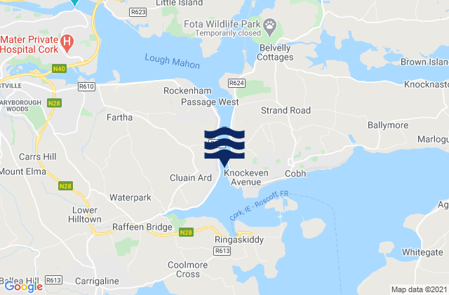 Mappa delle maree di Summer Point, Ireland