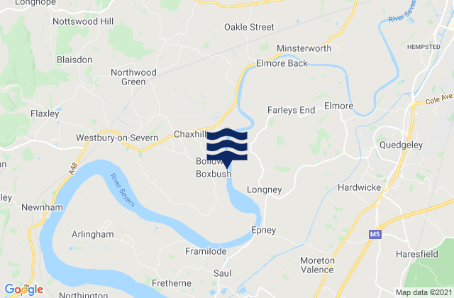 Mappa delle maree di Summerhill, United Kingdom