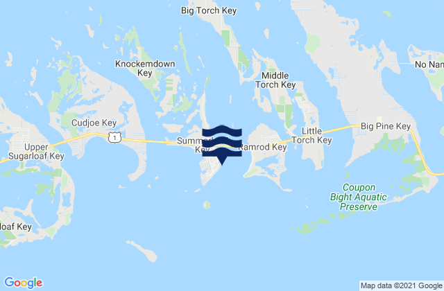 Mappa delle maree di Summerland Key (Niles Channel South), United States