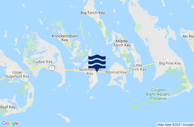 Mappa delle maree di Summerland Key Niles Channel Bridge, United States