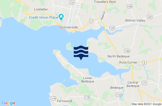 Mappa delle maree di Summerside Harbour, Canada