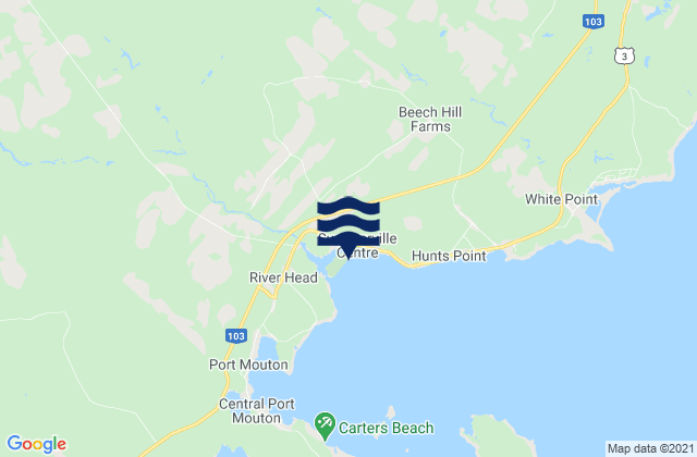 Mappa delle maree di Summerville Beach, Canada