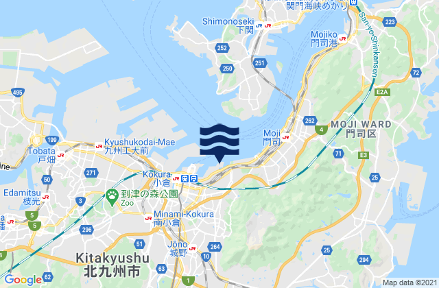 Mappa delle maree di Sunatu, Japan