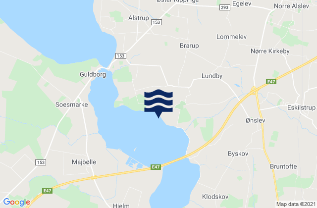 Mappa delle maree di Sundby, Denmark