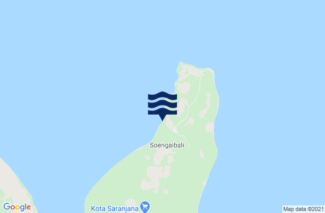 Mappa delle maree di Sungaibali, Indonesia