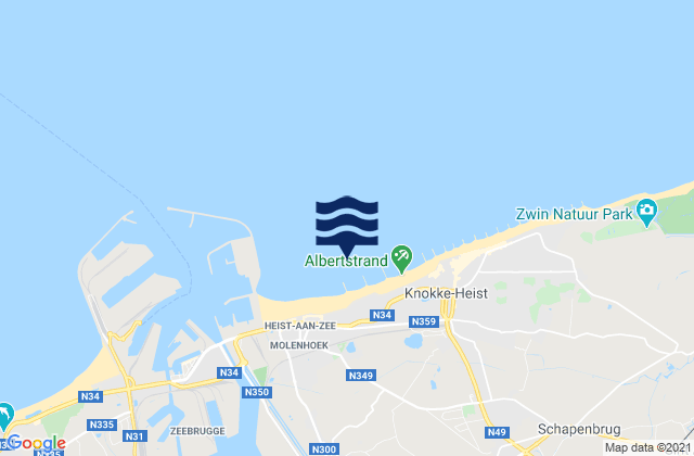 Mappa delle maree di Surfers Paradise, Netherlands