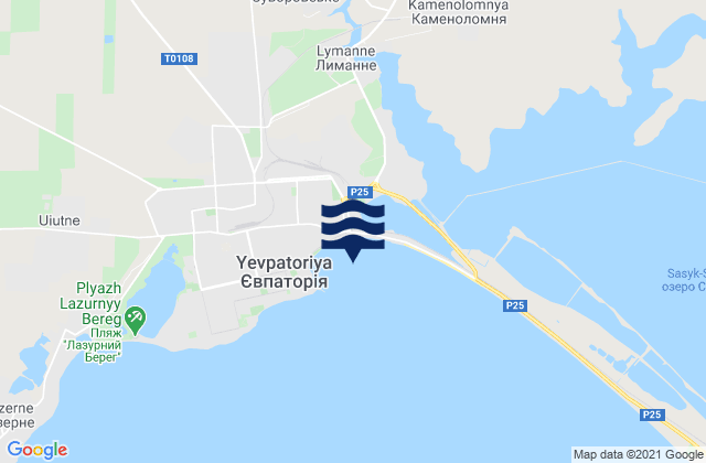 Mappa delle maree di Suvorovskoye, Ukraine