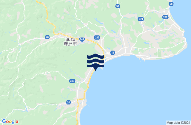 Mappa delle maree di Suzu Shi, Japan