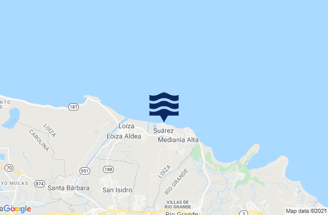 Mappa delle maree di Suárez, Puerto Rico