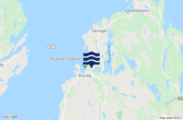 Mappa delle maree di Sveio, Norway