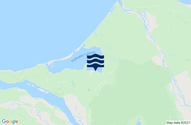 Mappa delle maree di Swan Bay, New Zealand