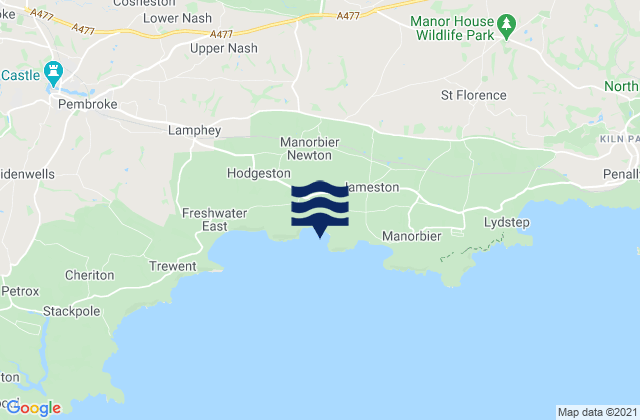 Mappa delle maree di Swanlake Bay Beach, United Kingdom