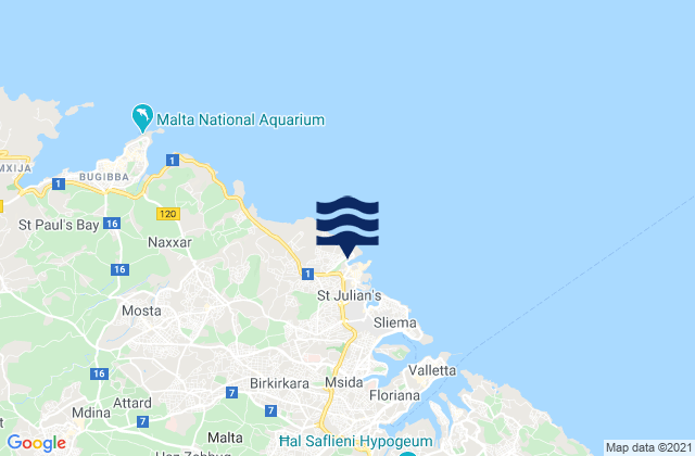 Mappa delle maree di Swieqi, Malta