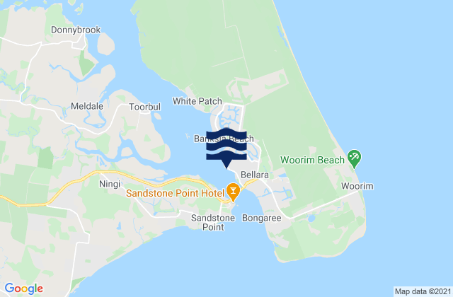 Mappa delle maree di Sylvan Beach, Australia