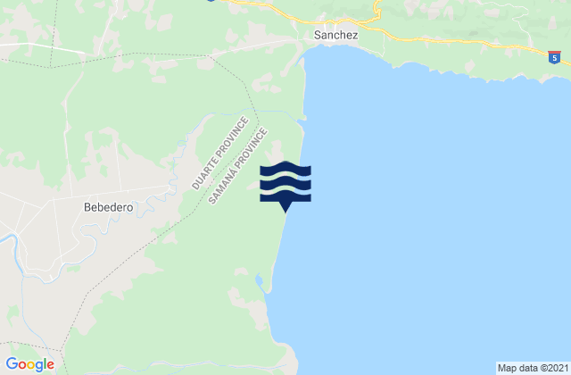 Mappa delle maree di Sánchez, Dominican Republic