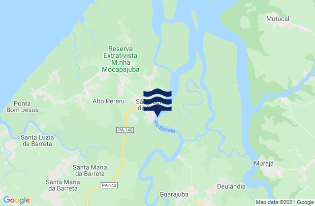 Mappa delle maree di São Caetano de Odivelas, Brazil