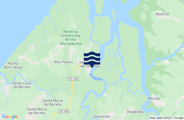 Mappa delle maree di São Caetano de Odivelas, Brazil