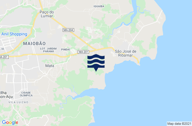 Mappa delle maree di São José de Ribamar, Brazil