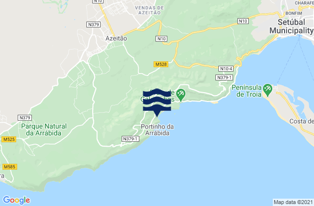 Mappa delle maree di São Lourenço, Portugal