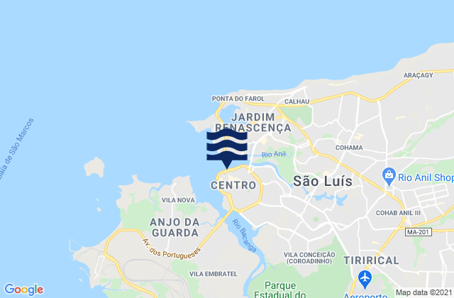 Mappa delle maree di São Luís, Brazil