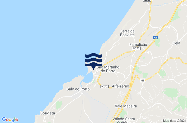 Mappa delle maree di São Martinho do Porto, Portugal