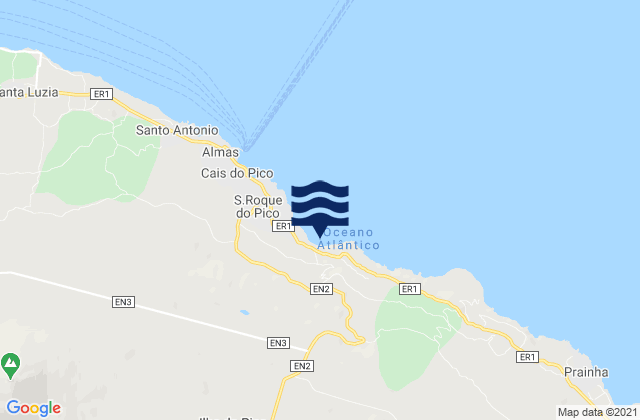 Mappa delle maree di São Roque do Pico, Portugal