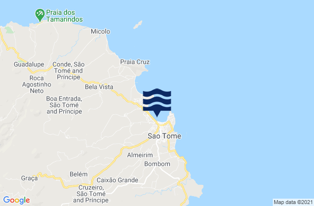 Mappa delle maree di São Tomé, Sao Tome and Principe