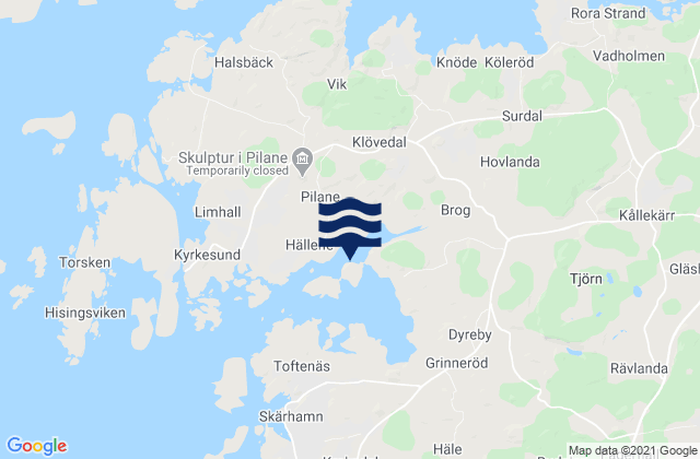Mappa delle maree di Säby Ö, Sweden