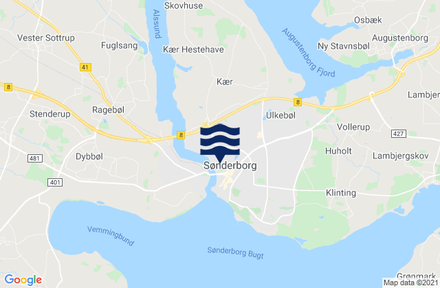 Mappa delle maree di Sønderborg Kommune, Denmark