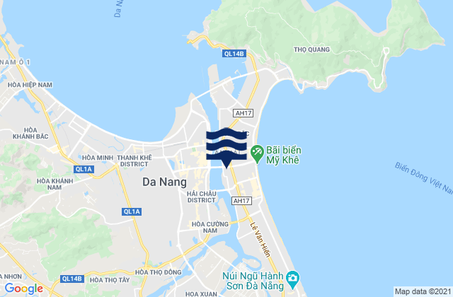 Mappa delle maree di Sơn Trà, Vietnam