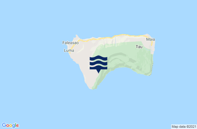Mappa delle maree di Ta'u County, American Samoa