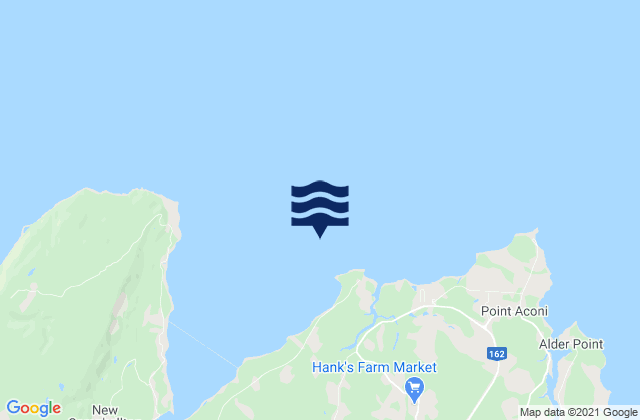 Mappa delle maree di Table Head Point, Canada