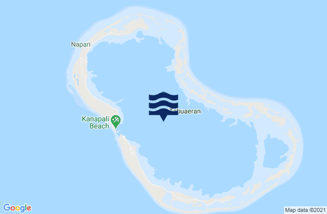 Mappa delle maree di Tabuaeran, Kiribati