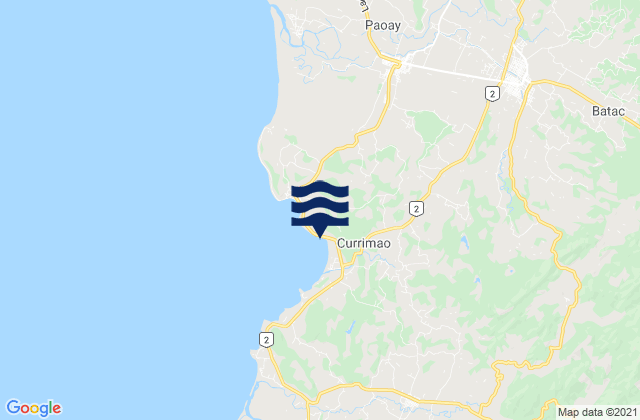 Mappa delle maree di Tabug, Philippines