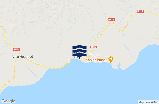 Mappa delle maree di Tadjourah, Djibouti