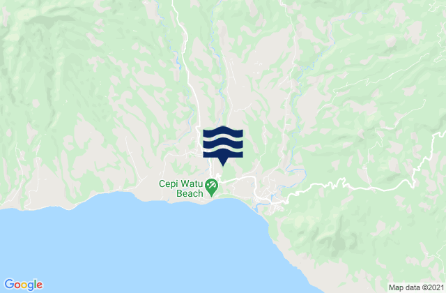 Mappa delle maree di Tado, Indonesia