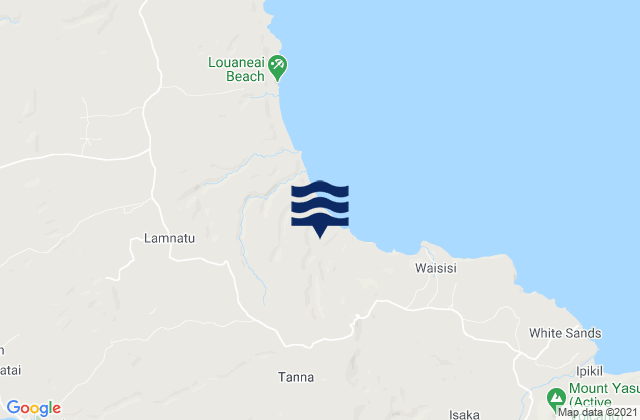 Mappa delle maree di Tafea Province, Vanuatu