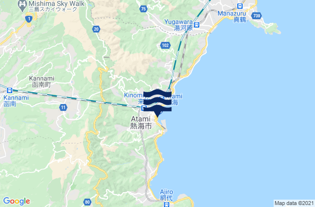 Mappa delle maree di Tagata-gun, Japan
