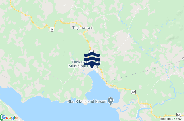 Mappa delle maree di Tagkawayan Sabang, Philippines