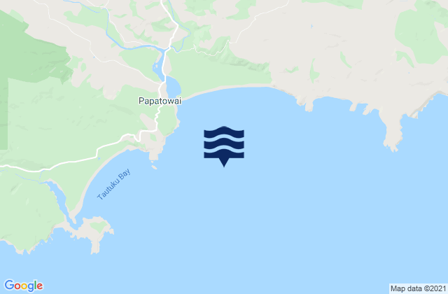 Mappa delle maree di Tahakopa Bay, New Zealand