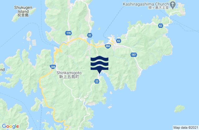 Mappa delle maree di Tai-No-Ura, Japan