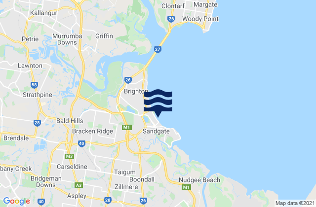 Mappa delle maree di Taigum, Australia