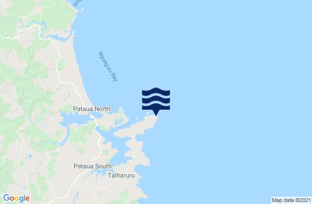 Mappa delle maree di Taiharuru Head, New Zealand