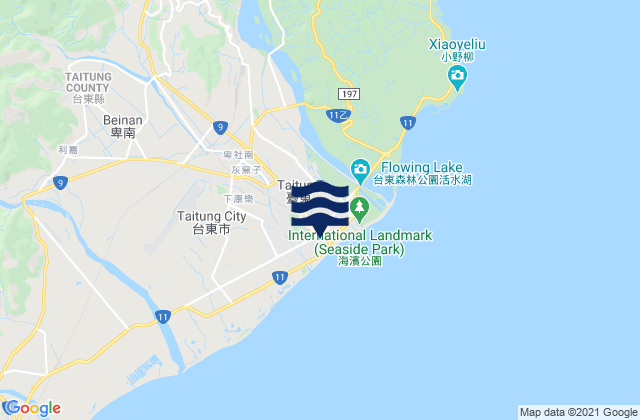Mappa delle maree di Taitung, Taiwan