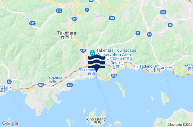 Mappa delle maree di Takehara, Japan