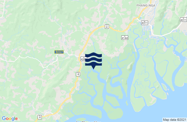 Mappa delle maree di Takua Thung, Thailand