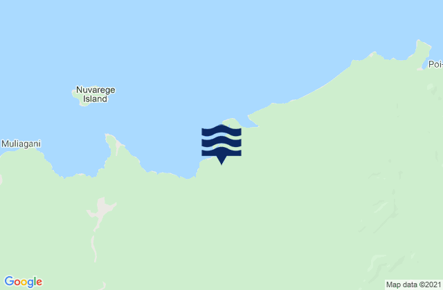 Mappa delle maree di Talasea, Papua New Guinea