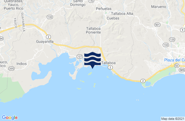Mappa delle maree di Tallaboa Poniente Barrio, Puerto Rico
